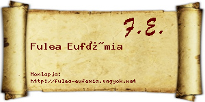 Fulea Eufémia névjegykártya